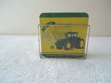 Lot de 4 sous-verres métal / liège John Deere dans support métal " SUPERBE OBJET DE COLLECTION " 