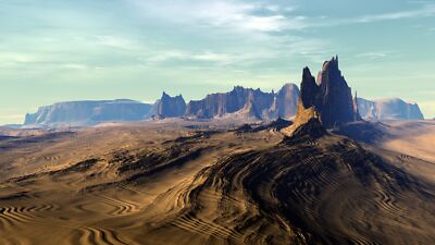 Landscape badlands national park nature south dakota Custom Gaming Mat Desk
