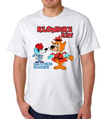 KLONDIKE KAT & SAVOIR FAIRE T-SHIRT TEE CARTOON TV SHOW HANNA BARBERA TOTAL TV