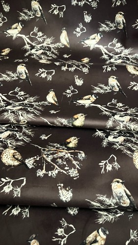 Luxe Velvet Fabric Floral Pigeon Design 54" Wide Upholstery Window Craft by Yard - Picture 6 of 9