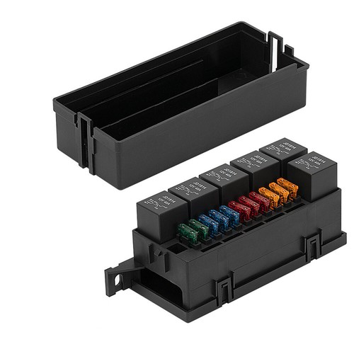 Car Modified Relay Fuse Box 11-way Fuse Box W/6 Relays And 11 Fuses Waterproof - Picture 4 of 12