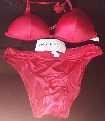 MAILLOT DE BAIN 2 PIECES ROUGE AVEC 4 TAILLES AU CHOIX - Photo 1/4