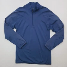 Patagonia Sweater Men Extra Large Blue Capilene Quarter Zip Base Layer Midweight