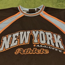 Vintage Y2K New York Athletics All City Hip Hop Baggy Jersey Size Men XL