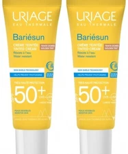 pack of 2 uriage bariesun SPF 50 tinted cream protection sun cream moisturizing