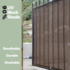 Gate Privacy Screen Gate Cover Door Barrier Gate Screen With Grommets in Brown