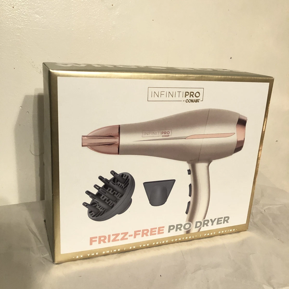 Conair InfinitiPro Frizz-Free Collection Rose Gold Hair Dryer  Model 750N - NEW Conair InfinitiPro Frizz-Free Collection Rose Gold Hair  main image 4