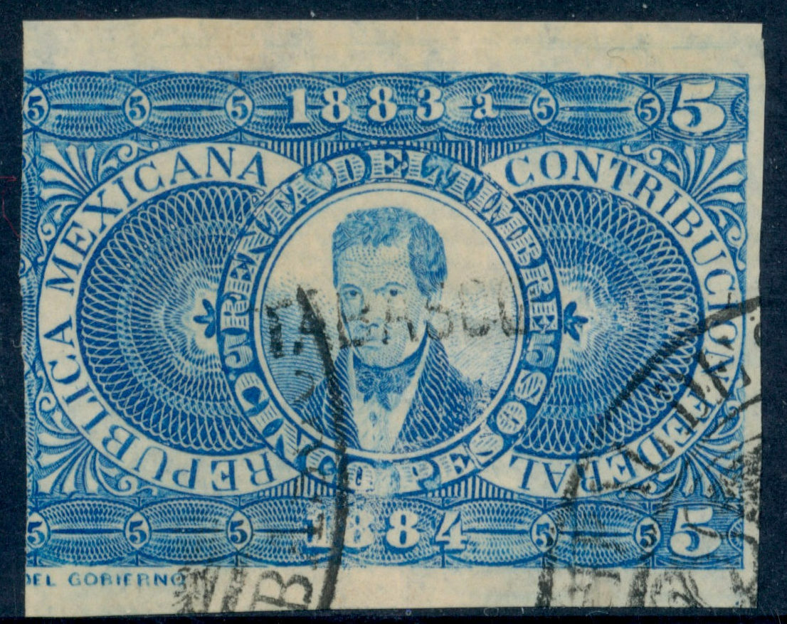 bw47 Mexico Revenue CF 55B 5 188384 Serial on back, Tabasco ovpt