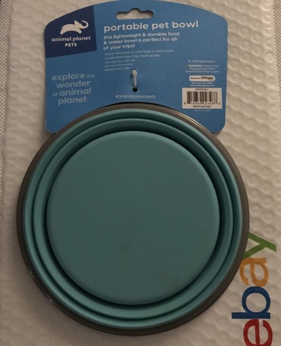 Animal Planet Portable Pet Bowl ~ Holds 34oz ~ Collapsible Food & Water Bowl - Picture 2 of 4