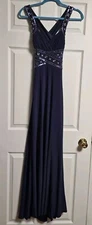 morgan and co dress FORMAL DRESS SEQUINS SIZE 2 Purple