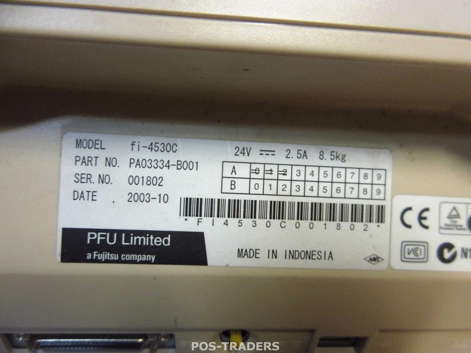 Fujitsu Fi-4530C A3 Colour Duplex USB Dcoument Scanner  SCANS OK / YELLOW HOUSIN - Bild 4 von 4