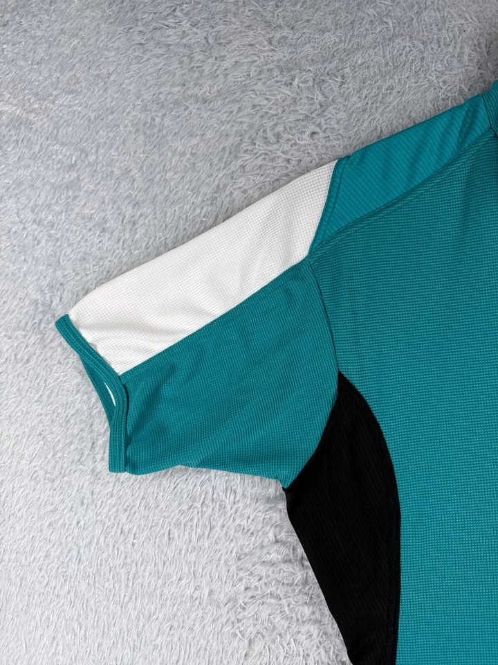 Camiseta de ciclismo Bellweather para mujer extra grande verde azulado negra cremallera completa poliéster LEER Foto 3 de 4