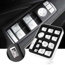 Interior Armrest Window Switch Button Cover Trim Kits For Mercedes-Benz C-class