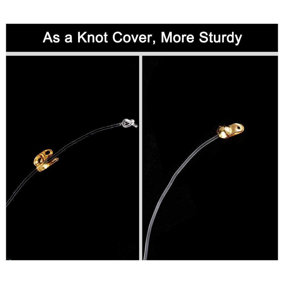1000 Stück Perlenspitzen (Knotenabdeckungen) – Metall, 4x8 Mm, In Gold & Farben, Für Schmuck