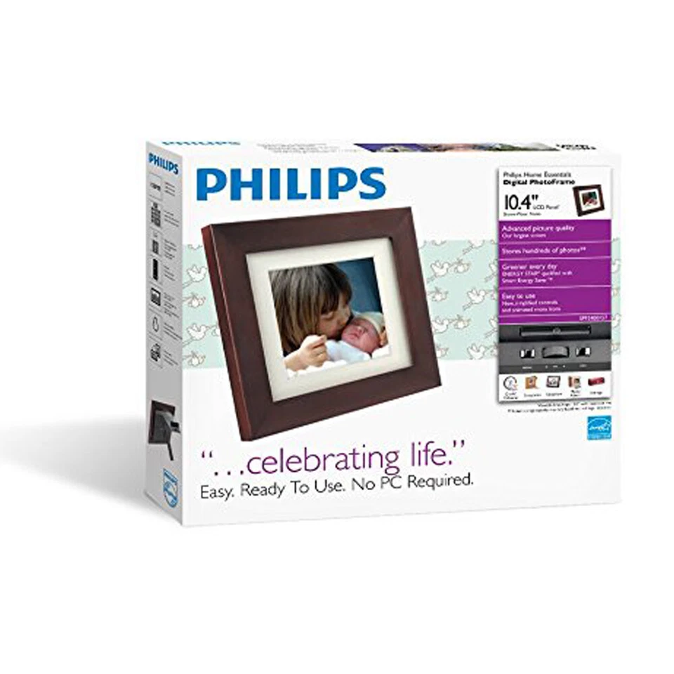 Philips 10.4" Digital Home Essential Photo Frame LCD Panel Wood Frame 800 x 600P - Image 3 of 4