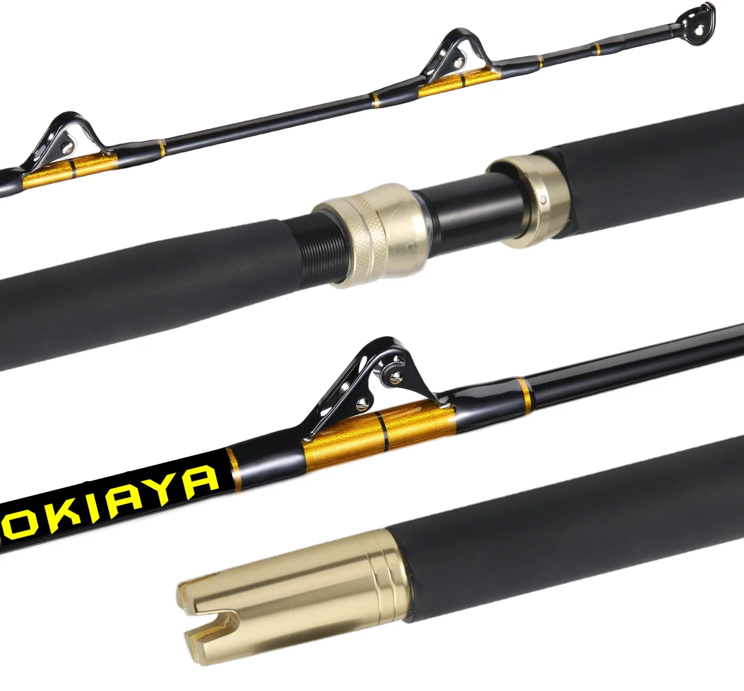 OKIAYA COMPOSIT 160-200LB “THE BIG NASTY" Saltwater Big Game Roller Rod