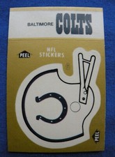 1982 Fleer Football Team Logo Sticker & Schedule Baltimore Colts helmet