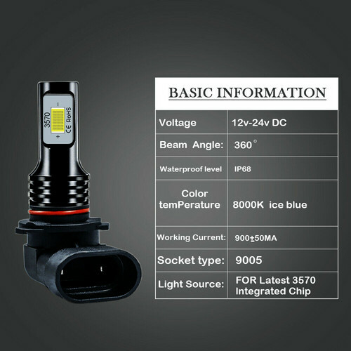 For Mitsubishi Galant 2007-2012 - 8000K LED Headlight High/Low + Fog Bulbs Combo - Picture 6 of 12