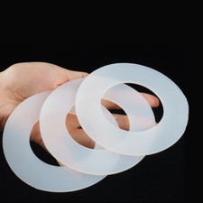 Approved White Silicone Ring Washers  Seals, 3mm Thick, High-Temp Resistant
