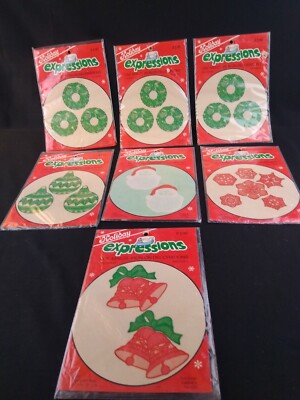 Vintage Dritz Iron On Decorations Christmas Colorfast Washable NonToxic Lot of 7