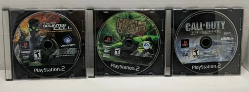 Lot of 3 Playstation 2 Games-splinter cell/call of duty/medal of honor Read desc