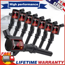 Set of 8 Curved Boot Ignition Coil For Ford Lincoln Mercury 4.6L 5.4L V8 DG508