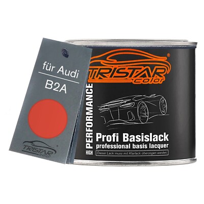 Autolack Dose spritzfertig für Audi B2A Sundown Orange Basislack 0,5L