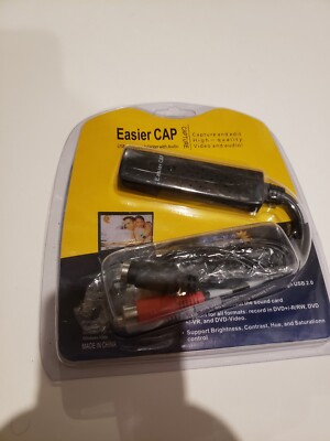 RCA to PC USB 2 Easy Cap Video TV DVD VHS DVR Capture Adapter Easier Cap video