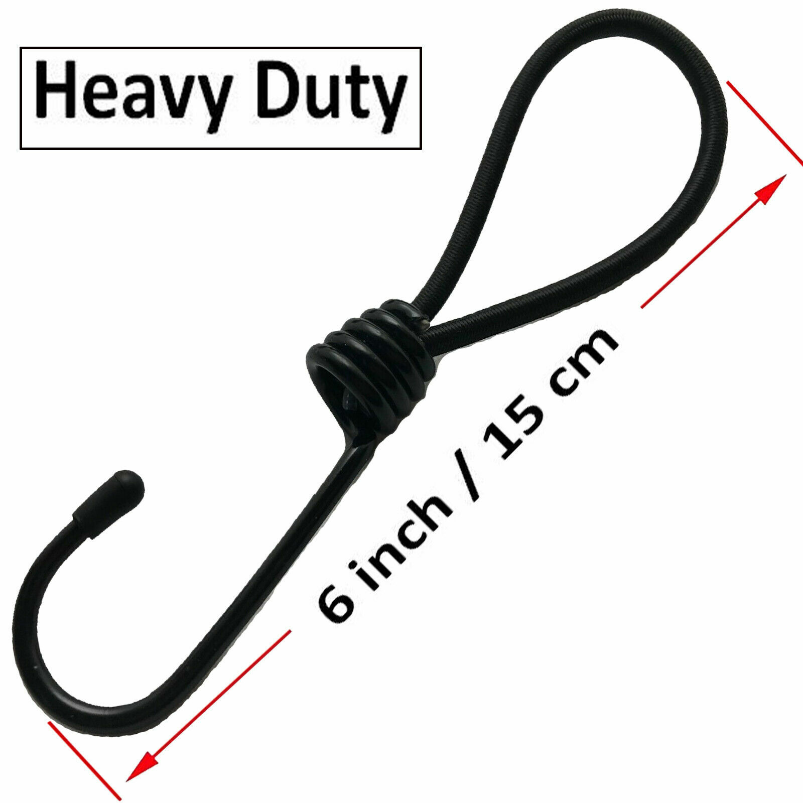 Caravan Privacy Screen Tie Down Kit 10 x Bungee Cords with Hook Pack