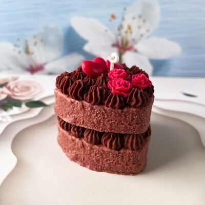 Chocolate Cake Candle Valentine Gift Food Candle Home Decor Unique Gift for Her