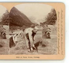 A Farm Scene Norway Keystone Stereoview