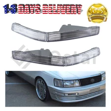 Clear Front Bumper Signal Lights Lens LH & RH No Bulb For 1990-1994 Lexus LS400