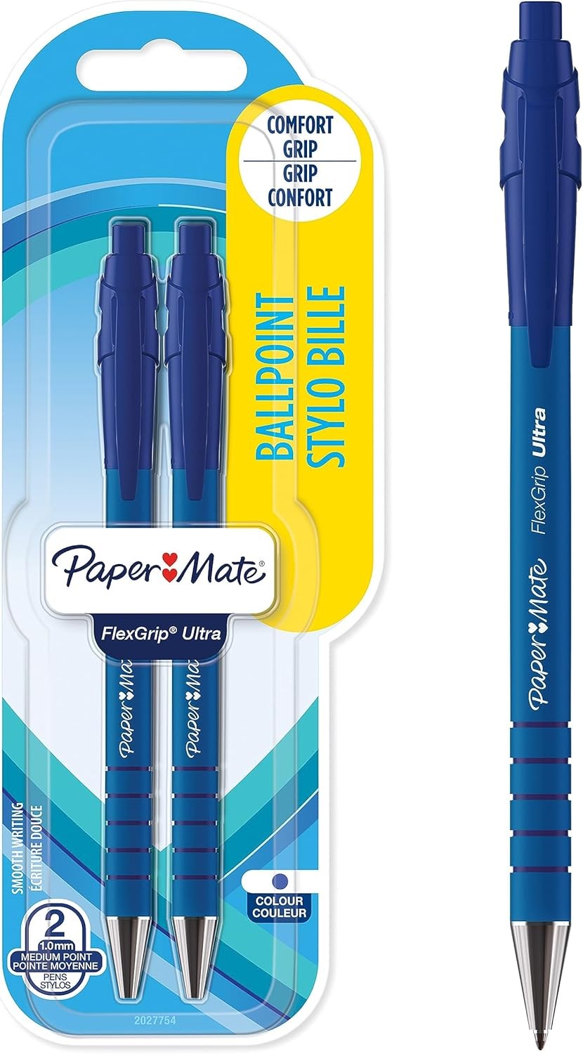 Paper Mate Flexgrip Ultra Retractable Ballpoint Pens | Medium Point (1.0mm) | B
