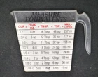 Vintage Measuring Equivalents Guide Refrigerator Magnet 3" Wide