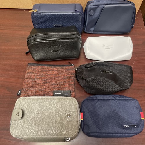 Airlines Travel Amenity Kit Toiletry Bag Shinola Flagship Tumi Delta Lot Of 8