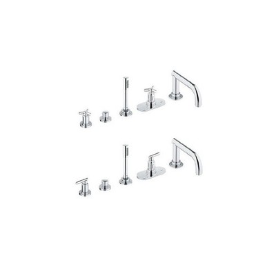 GROHE 21059 Atrio Thermostatic Roman Tub Filler Set Starlight Chrome