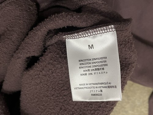 Felpa con cappuccio Essentials Fear Of God uomo SS'23 logo tonale pullover NC3 prugna media - Foto 6 di 8