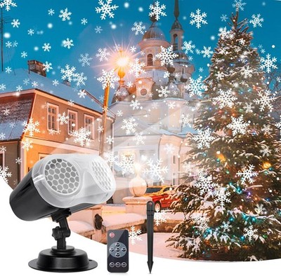 Außen Weihnachten Projektor Lichter, Doppelkopf Schneeflocke LED Schnee Projektor Lampe-