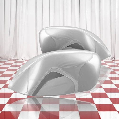 Set of 2 Chrome Top Half Replacement Mirror Covers for 2017-2019 Jeep Compass