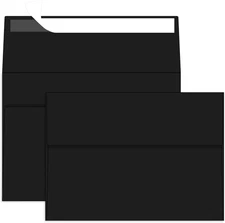 4x6 Envelopes For Invitation,A6 envelope 4.75 x 6.5 inch, Black 4X6 Envelopes fo