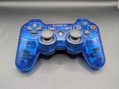 OEM PS3 Controller DualShock 3 Clear Crystal Blue Playstation 3 Tested  