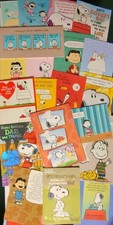 23 Used Vintage Greeting Cards PEANUTS SNOOPY Lucy Linus Woodstock Cartoon