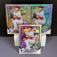 Mick Abel (RCs || Mojo | Mojo | RED) -- 2025 Bowman Chrome | Phillies Twins (x3)