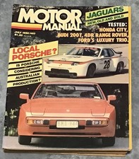 Motor Manual mag July 1982, Porsche, Honda City, Audi 200T, 4DR Range Rover,