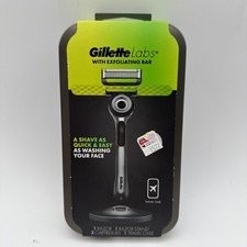 Gillette Labs Men's Razor & Exfoliating Bar & Stand with 3 Cartridges & Case