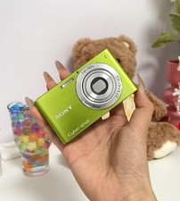 SONY DSC-W320 14.1 MP 3.0X Zoom Digital Camera W/Charger/SD Card English Green