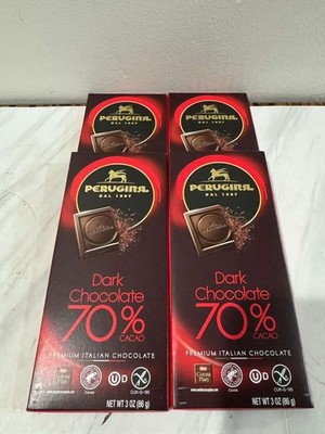 Perugina Chocolate 70% Dark Chocolate Tablet  3 oz (86g) each, Pack of 4