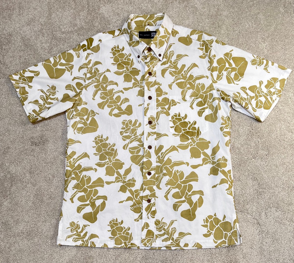 Sig Zane シグ ゼーン hilo hawaii Sig Zane Hilo Hawai'i Hawaiian Shirt Casual Leaf Cotton sz.L