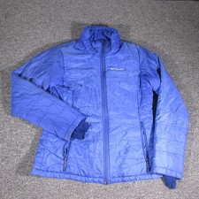 Columbia Jacket Womens Medium Blue Omni-Heat Insulated Quilted Full Zip Puffer