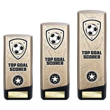 Prime Gold Top Goal Scorer Football Trophy - Free Engraving - Multiple Sizes